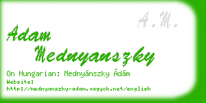adam mednyanszky business card