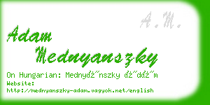 adam mednyanszky business card